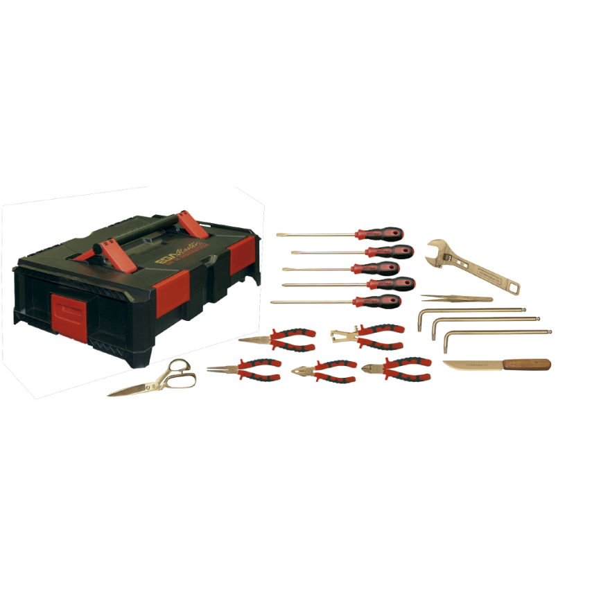 Electrician Set of 17 Pieces Non Sparking Cu-Be