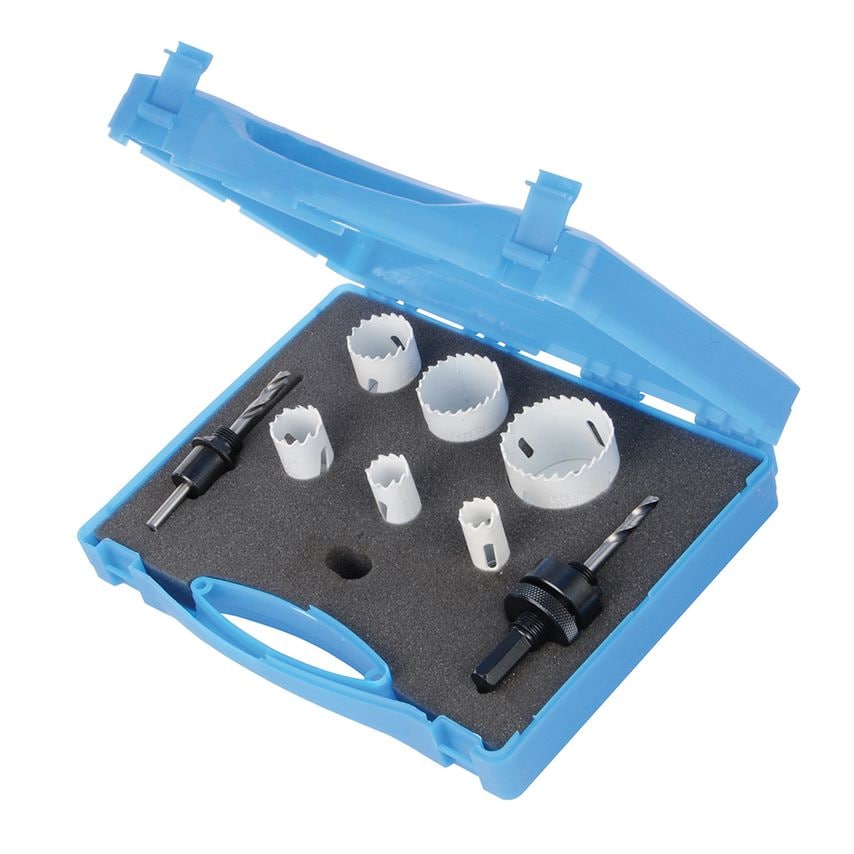 Electricians Bi-Metal Holesaw Kit 9 Piece 18 - 51mm Dia