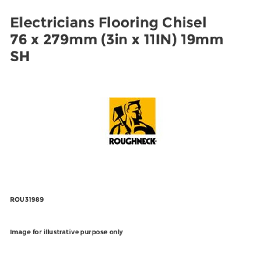 Electricians Flooring Chisel 76 x 279mm (3in x 11IN) 19mm SH ROU31989