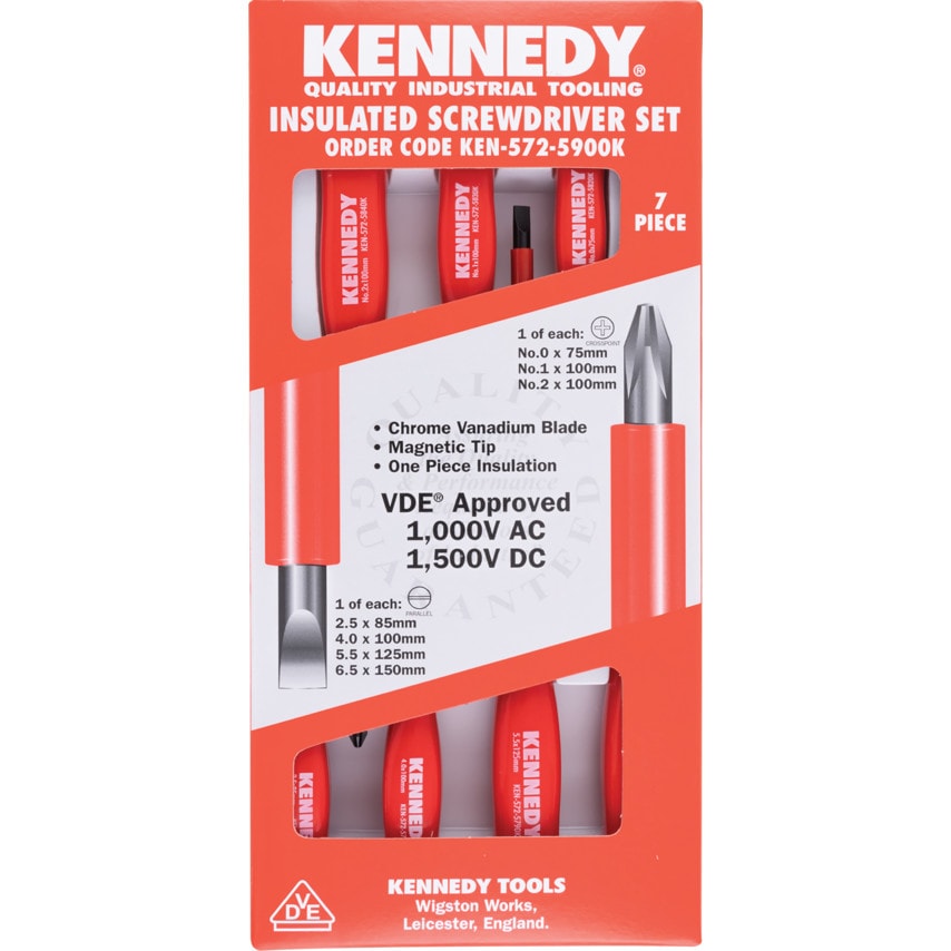 Electricians Screwdriver Set, Set of 7