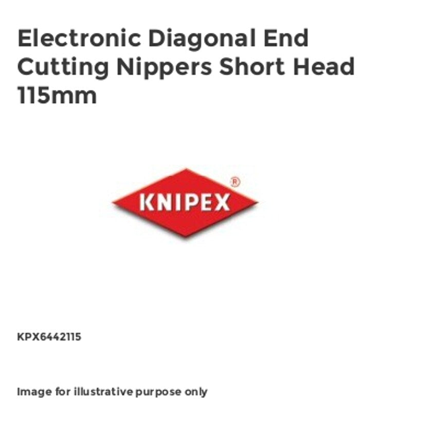 Electronic Diagonal End Cutting Nippers Short Head 115mm