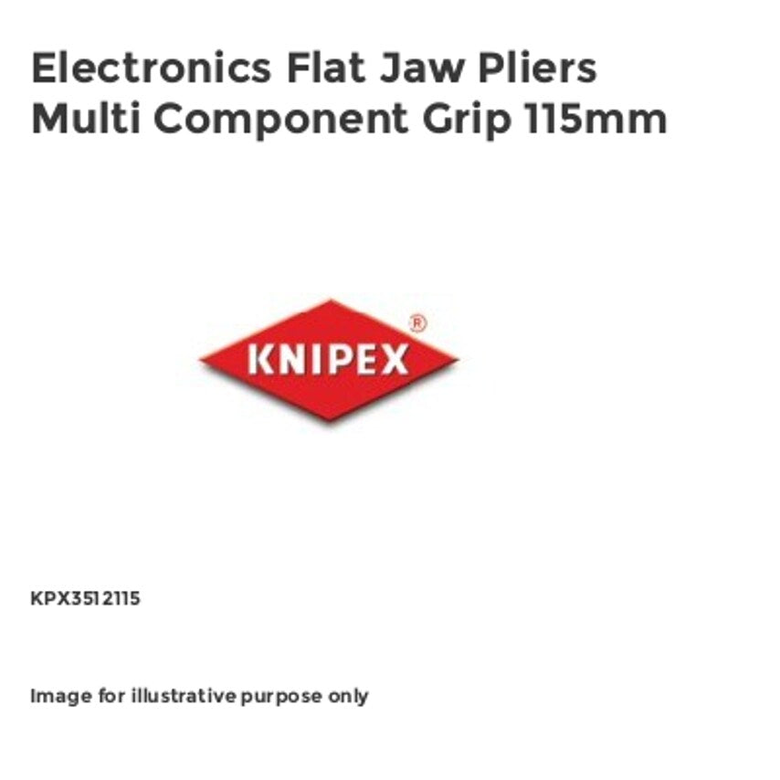 Electronics Flat Jaw Pliers Multi Component Grip 115mm