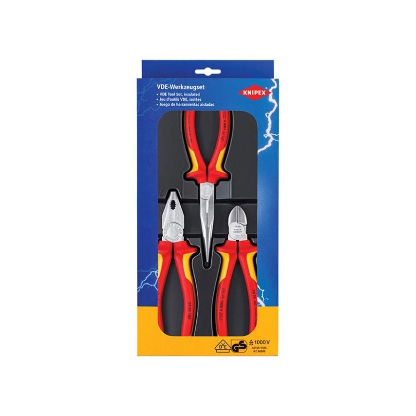 Elektro VDE Pliers Set, 3 Piece KPX002012