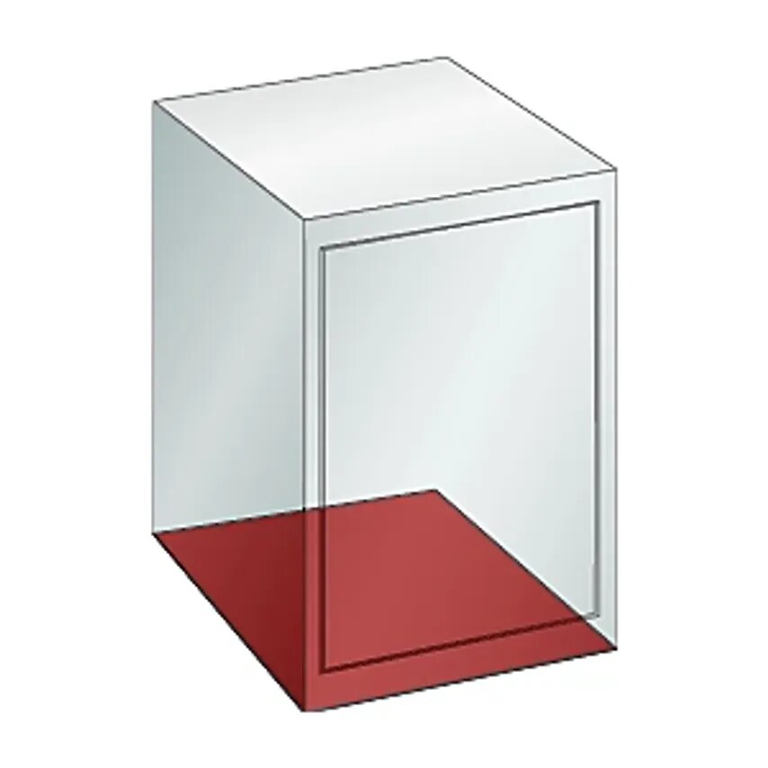 Empty Drawer Cupboard Housing, External WxD 564 X 572mm, Height 850mm, Gentian Blue