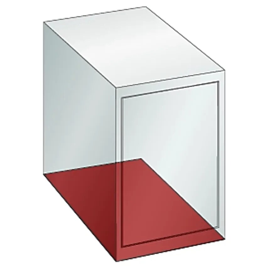Empty Drawer Cupboard Housing, External WxD 564 X 725mm, Height 800mm, Light Grey
