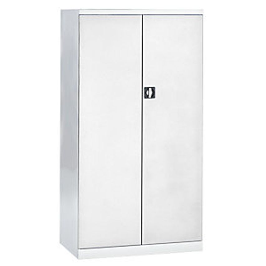 Empty Tool Cupboard Housings, Inside Of Doors With Perforations, Grey Doors