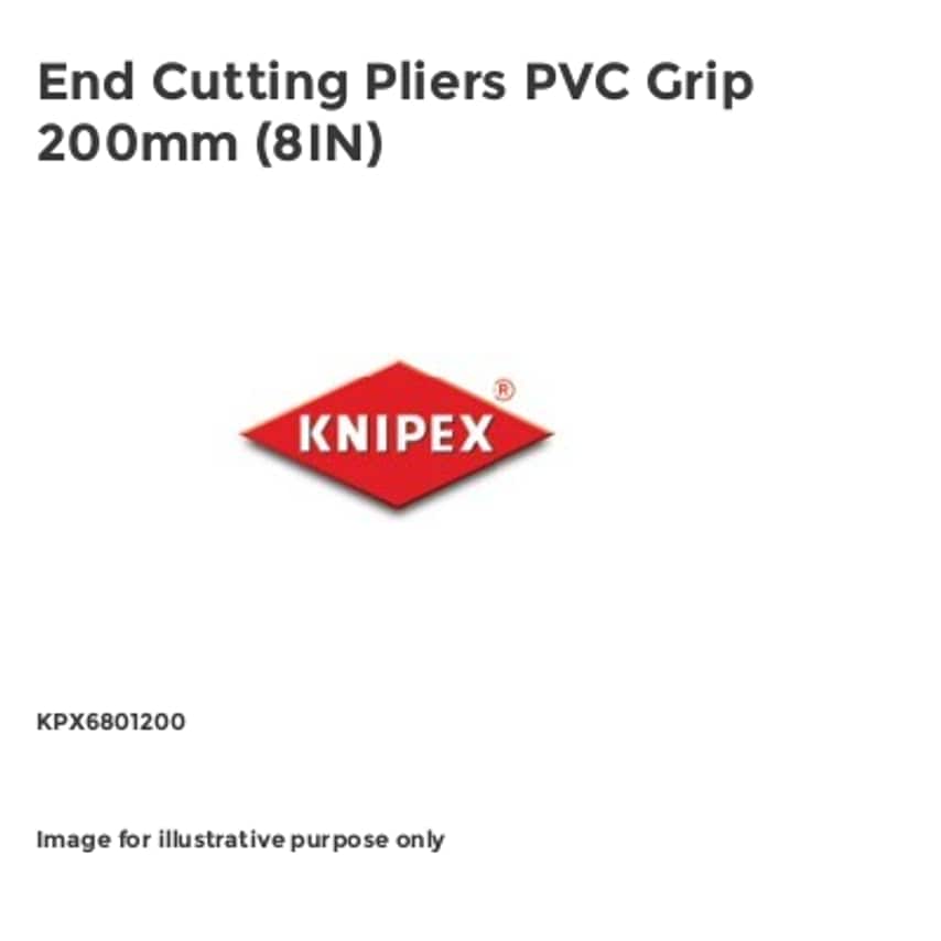 End Cutting Pliers PVC Grip 200mm (8IN) KPX6801200
