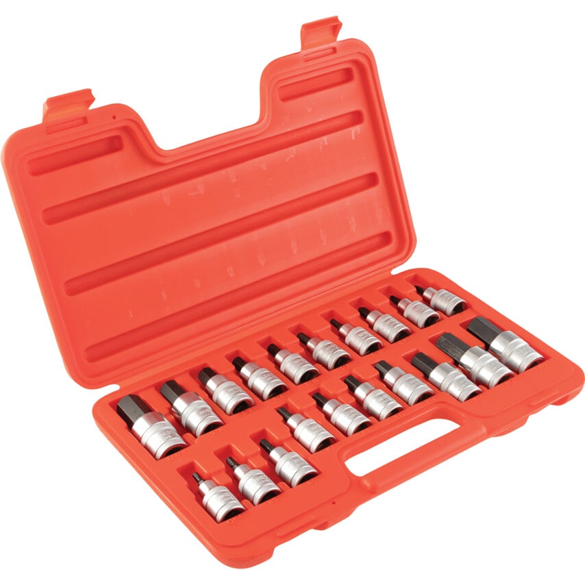 Eng Hex & Screwdriver Bit Set 1/2" Square DR 20 PC
