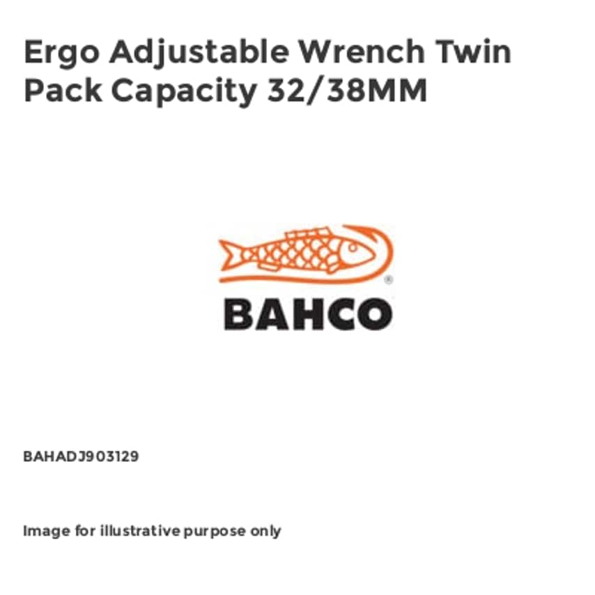 Ergo Adjustable Wrench Twin Pack Capacity 32/38MM BAHADJ903129