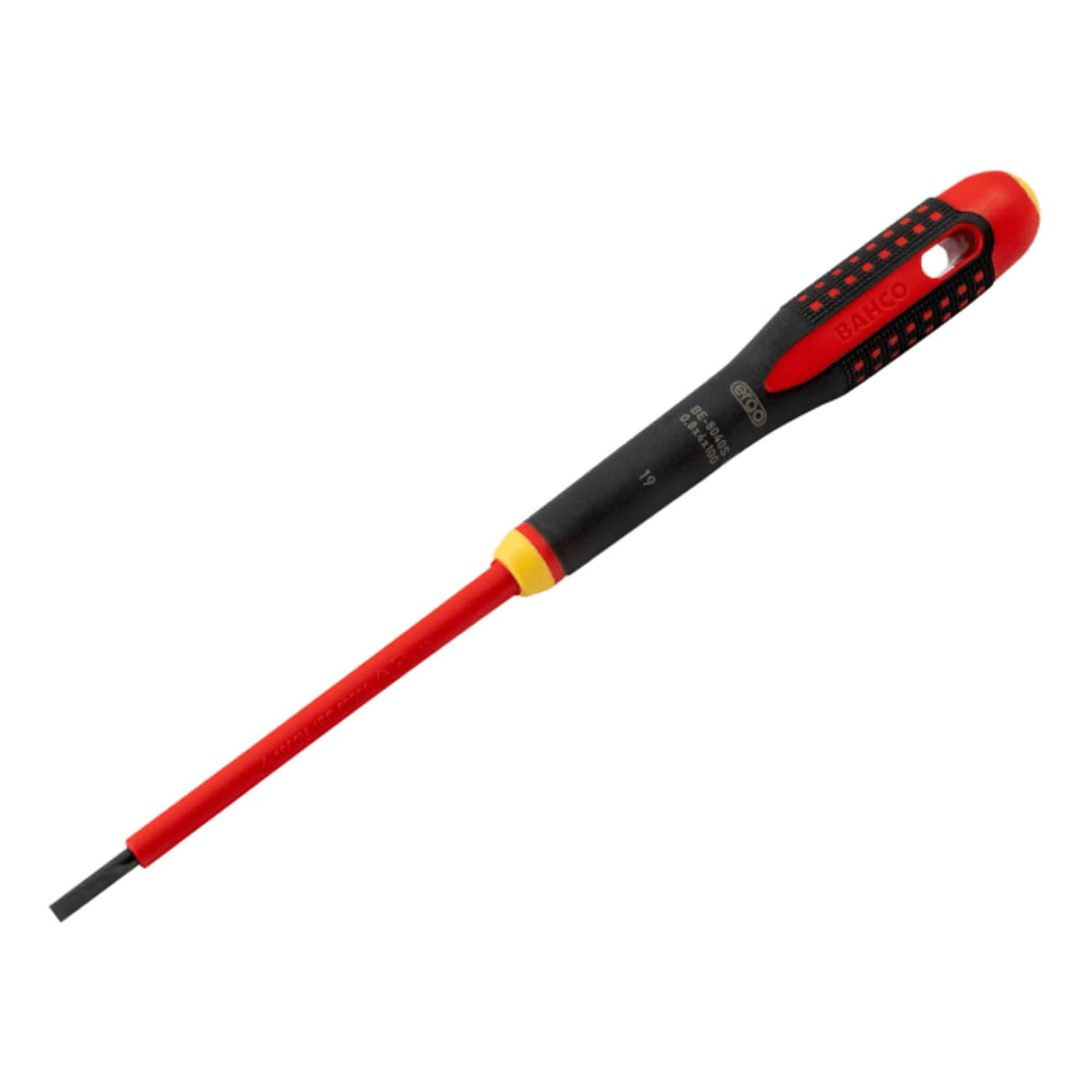 Ergo VDE Insulated Slotted Screwdriver - 4.0 x 100mm