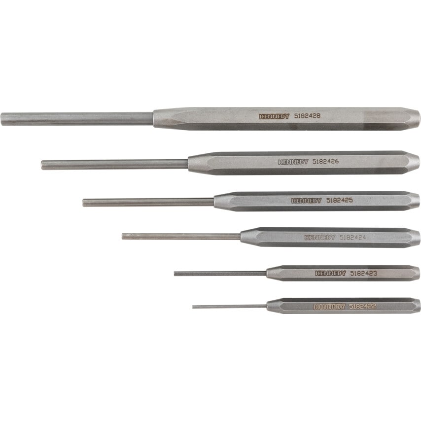 Ex/Length Inserted Pin Punches 6 Piece Set