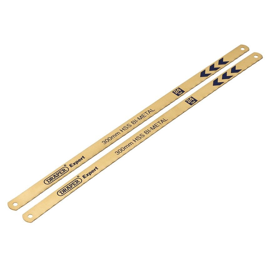 Expert Bi-Metal Hacksaw Blades 300mm 24TPI (Pack of 2)