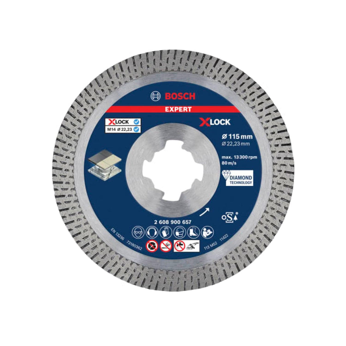 Expert Hard Ceramic Diamond Cutting Disc 115 x 22.23mm