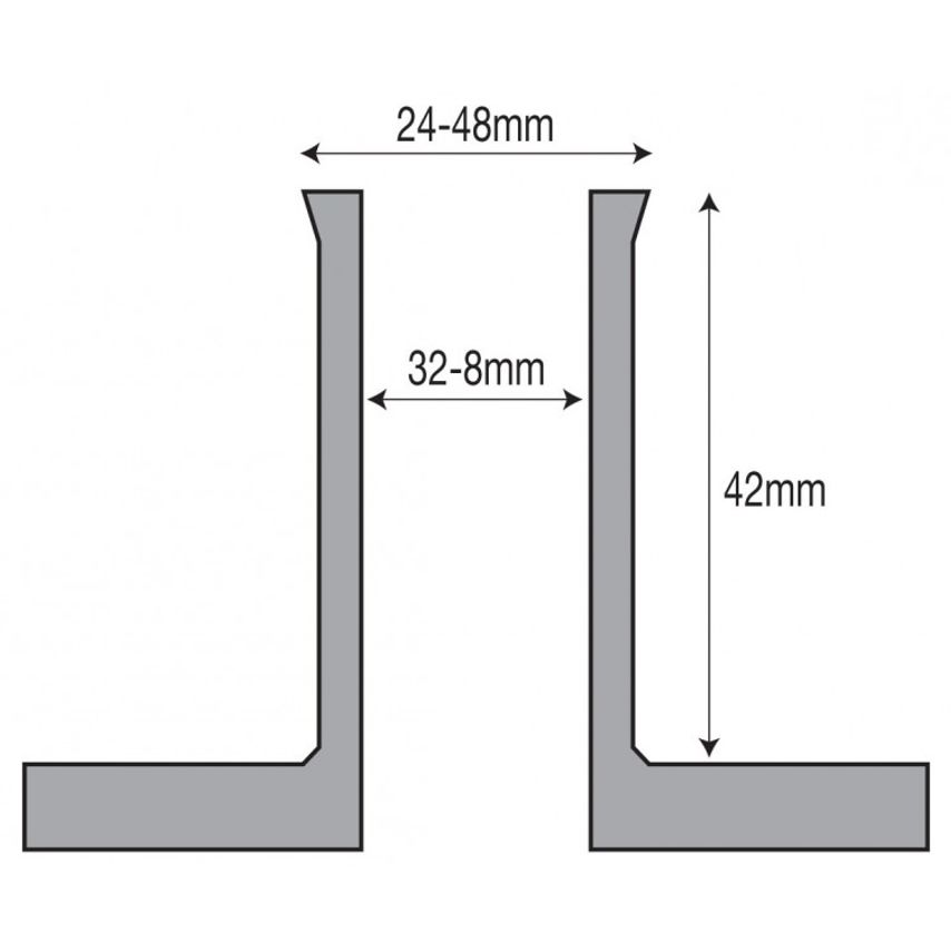 Extended Dovetail Jaws, Square Hole Inside for Viper2 Chuck