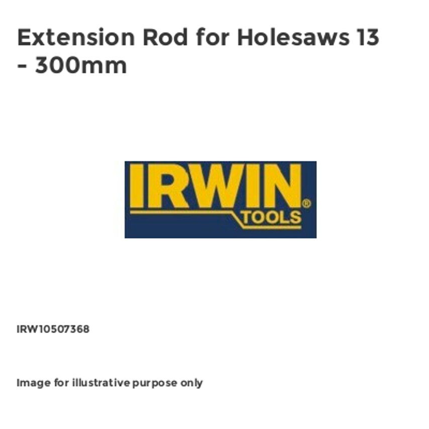 Extension Rod for Holesaws 13 - 300mm