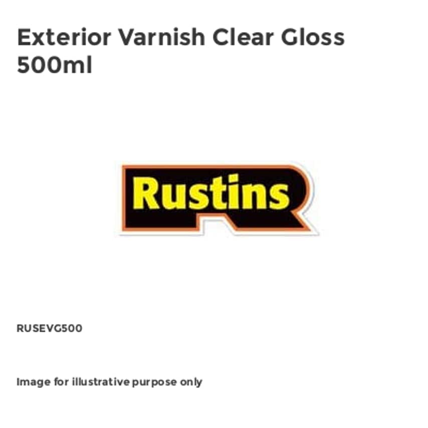 Exterior Varnish Clear Gloss 500ml RUSEVG500