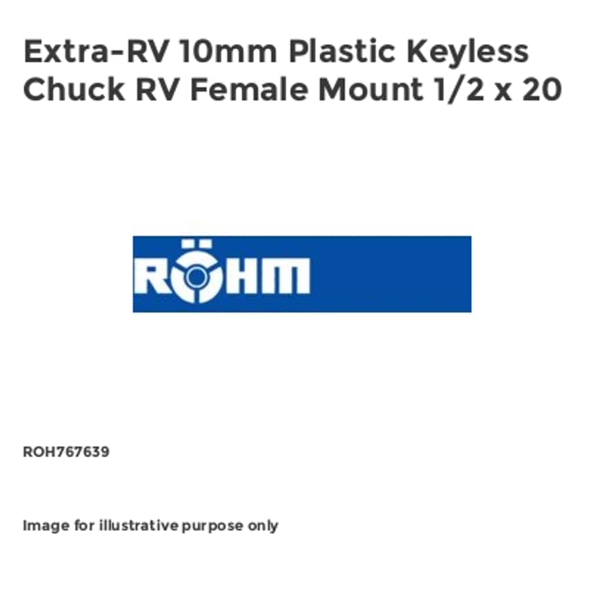 Extra-RV 10mm Plastic Keyless Chuck RV Female Mount 1/2 x 20 ROH767639