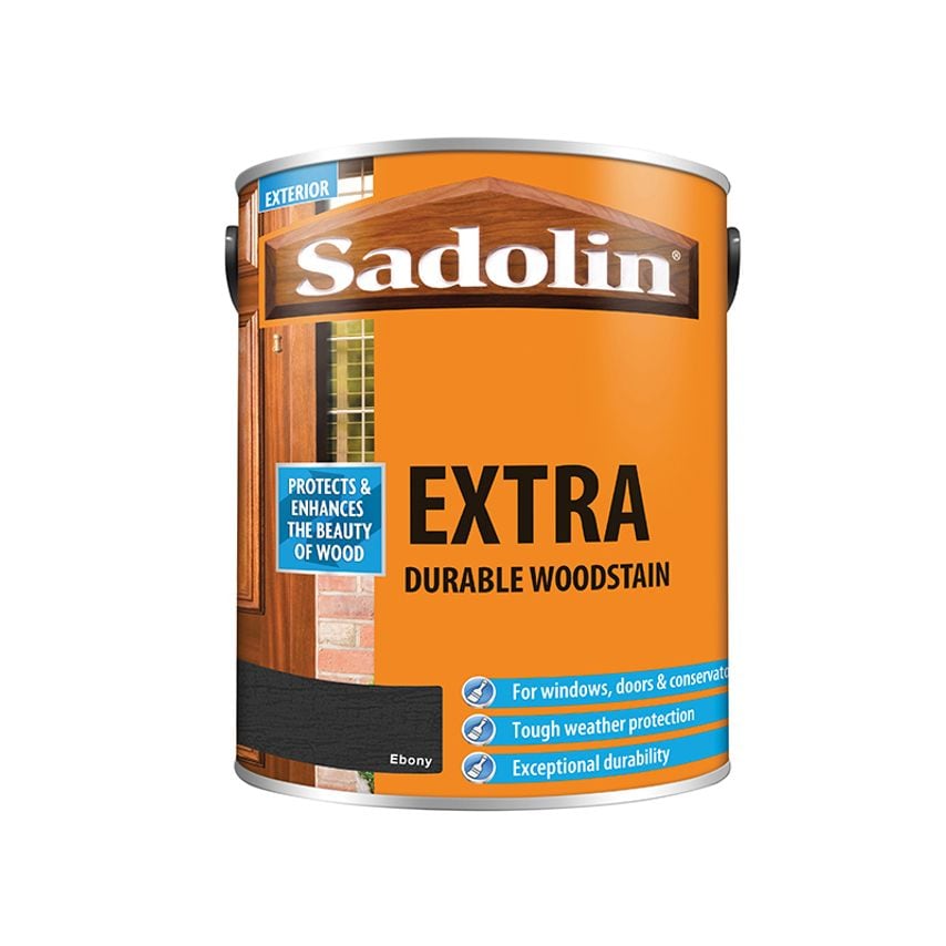 Extra Durable Woodstain Ebony 5 litre SAD5012999
