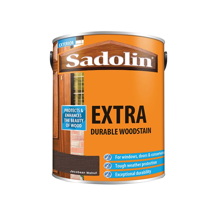 Extra Durable Woodstain Jacobean Walnut 5 litre SAD5012998