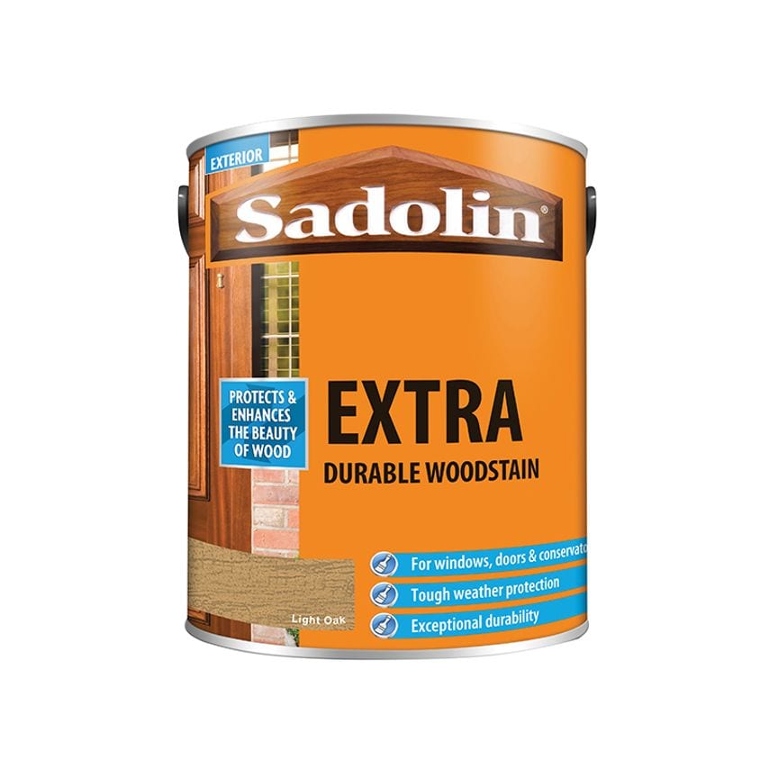 Extra Durable Woodstain Light Oak 5 litre SAD5013002