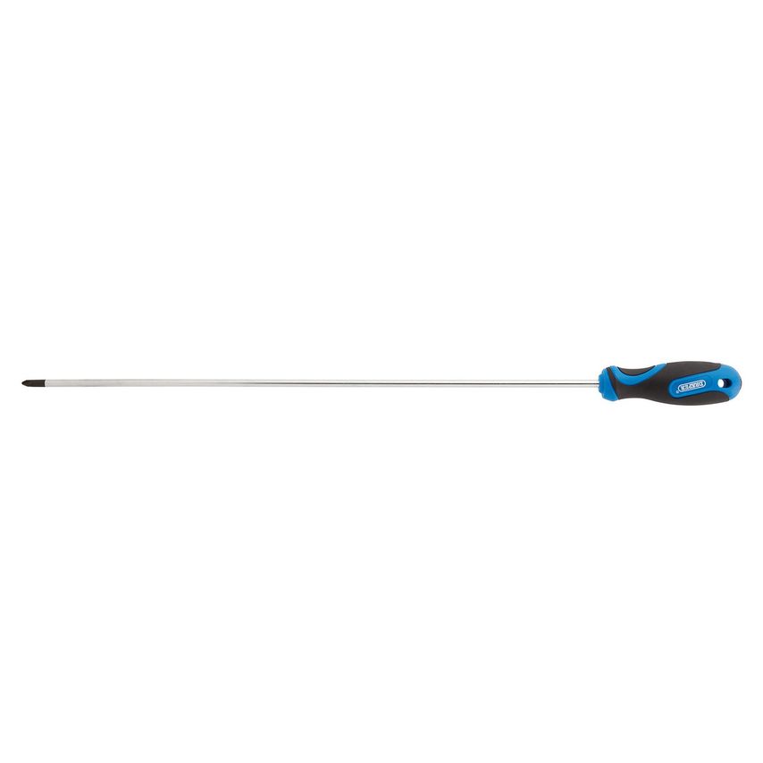 Extra Long Reach Soft Grip Cross Slot Screwdriver No.2x450mm