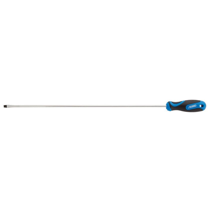 Extra Long Reach Soft Grip Plain Slot Screwdriver 6.0x450mm