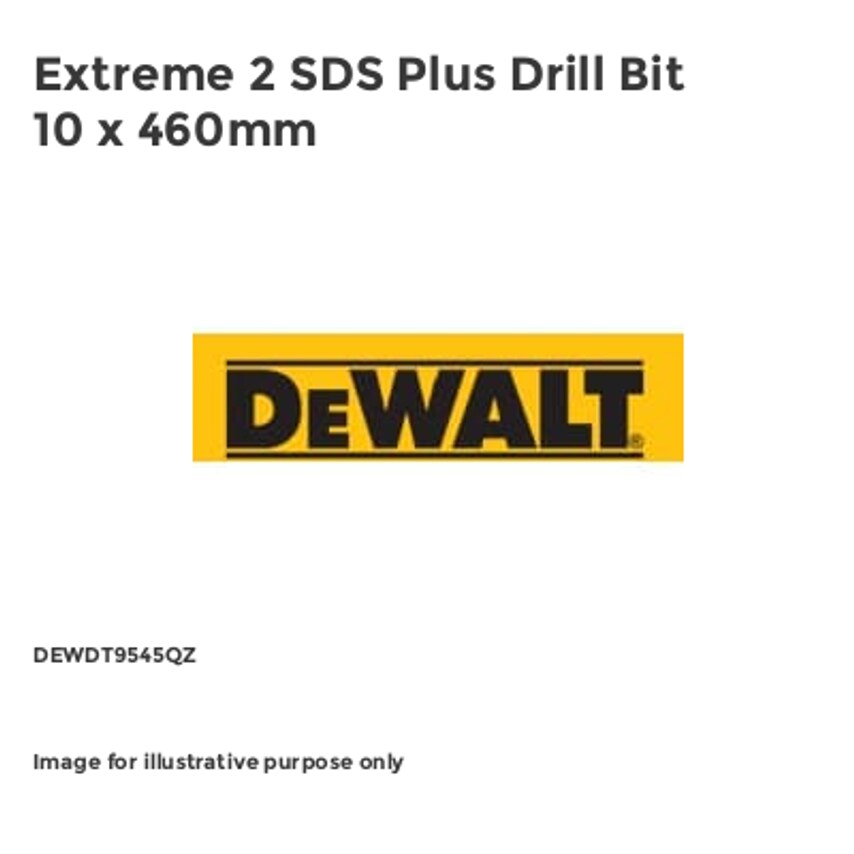 Extreme 2 SDS Plus Drill Bit 10 x 460mm DEWDT9545QZ