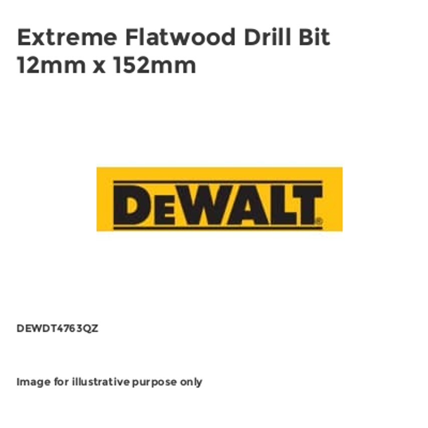 Extreme Flatwood Drill Bit 12mm x 152mm