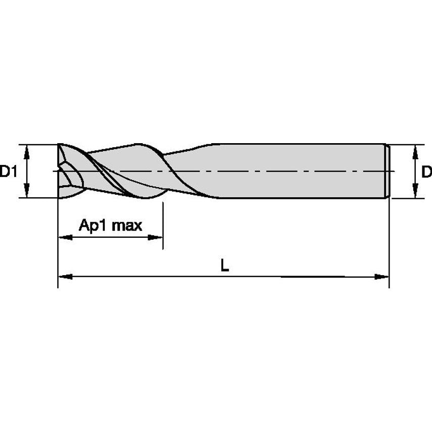 F2AA0400ADL45 Solid Carbide Drill Slot End Mill A D=4 Z=