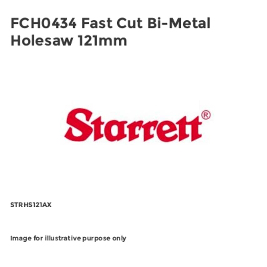 FCH0434 Fast Cut Bi-Metal Holesaw 121mm STRHS121AX