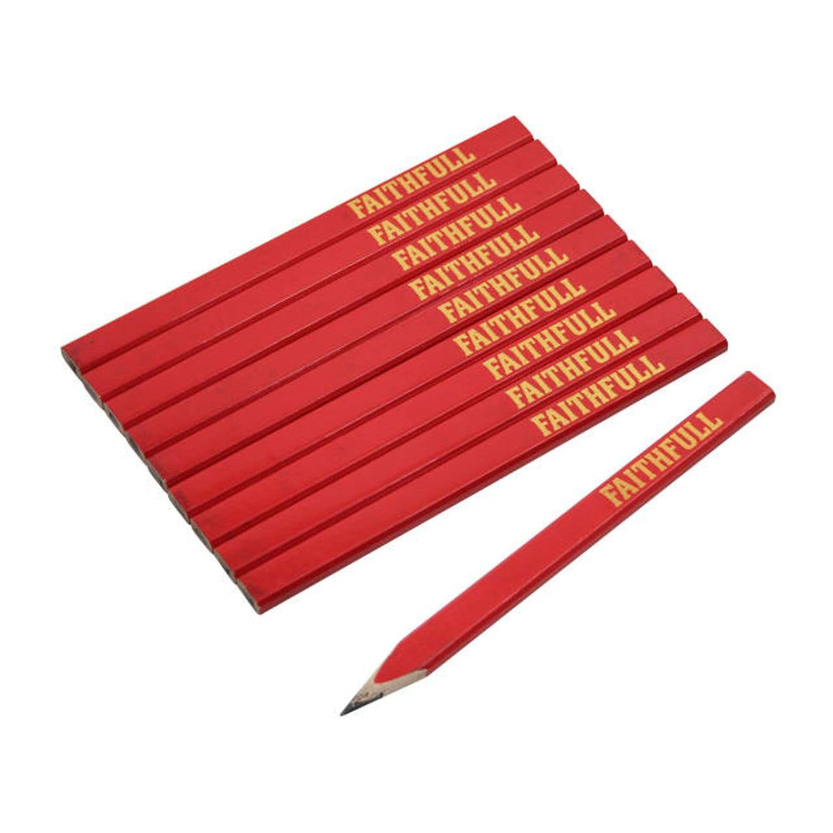 FSC Carpenter's Pencils - Red/Medium (Pack of 10)