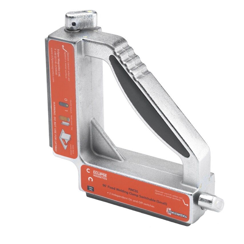FWCSS 90 Degree Fixed Welding Clamps Switchable Small, 152 (H) X 152 (W) X 38 (D) MM