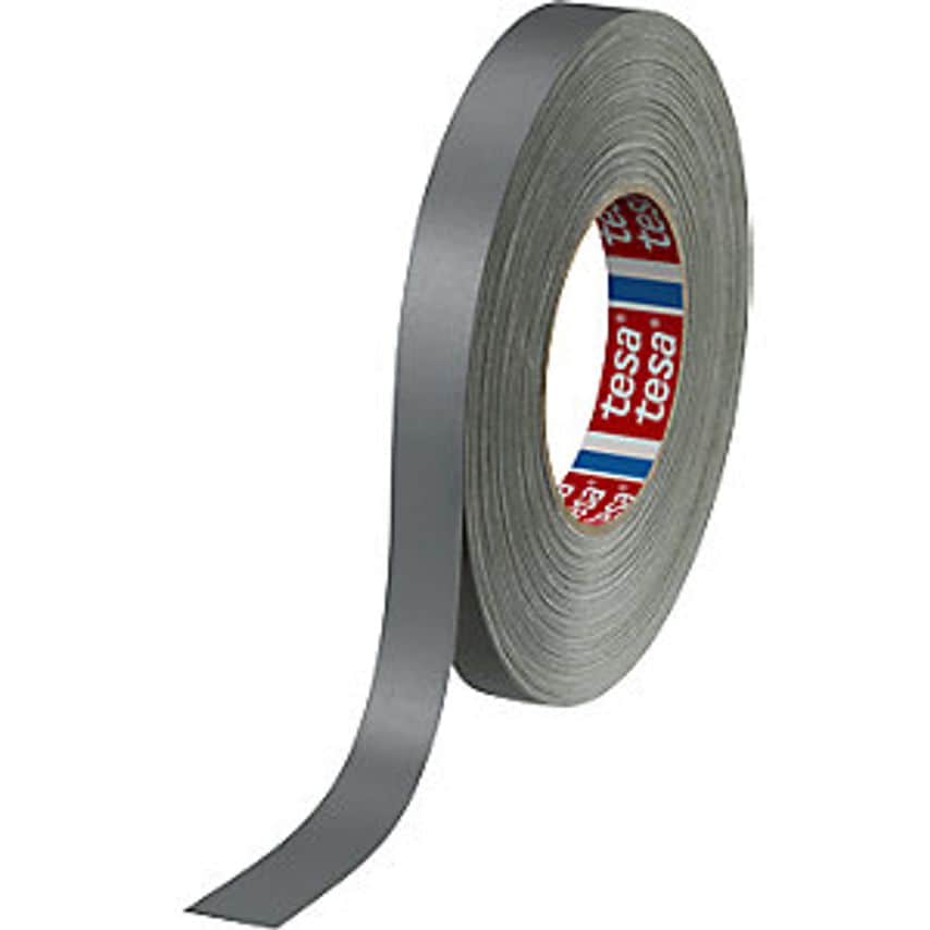 Fabric Tape, Tesaband 4651 Premium, Pack Of 48 Rolls, Silver, Tape Width 19mm