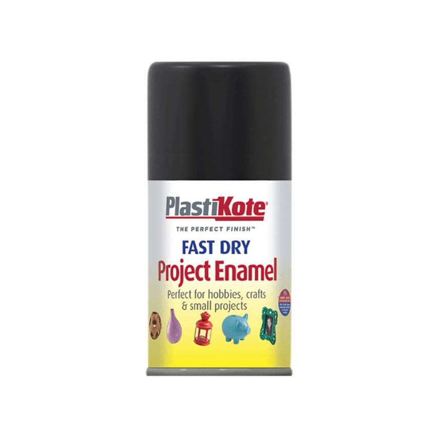 Fast Dry Enamel Aerosol Gloss Black 100ml PKT101S