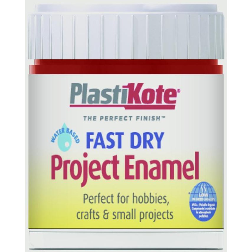 Fast Dry Enamel Brush on Red Metallic - 59ml Bottle