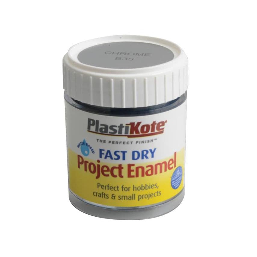 Fast Dry Enamel Paint B35 Bottle Chrome 59ml PKTB35W
