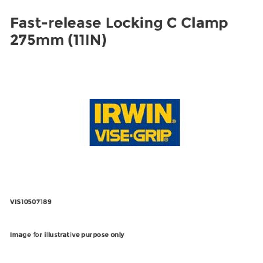 Fast-release Locking C Clamp 275mm (11IN)