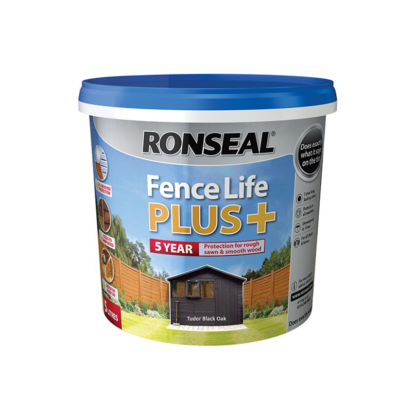 Fence Life Plus+ Tudor Black Oak 5 litre RSLFLPPCTBO5