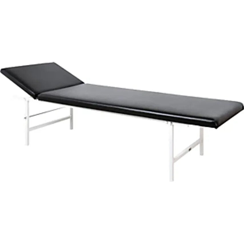 First-aid Room Couch, Adjustable Head Piece, Black Fabric Covering