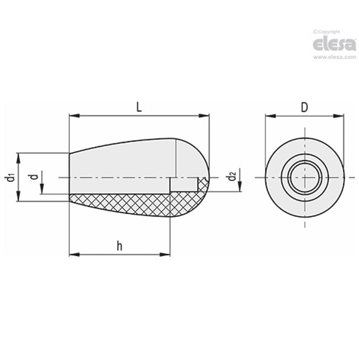 Fixed handle-I.622/40 N-10 CLEAN