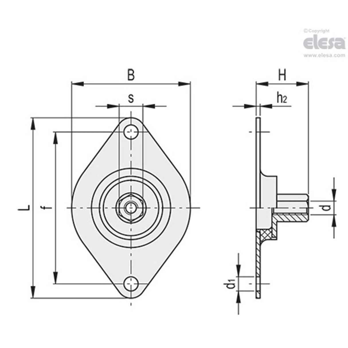 Flange mount-DVI-M8-A-40
