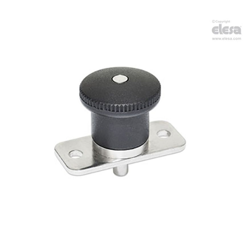 Flanged mini indexing plunger-GN 822.9-8-10-B