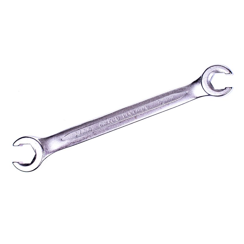 Flare Nut Spanner 12 & 14mm Metric Brake Pipe Wrench 6 Point Offset 178mm Long