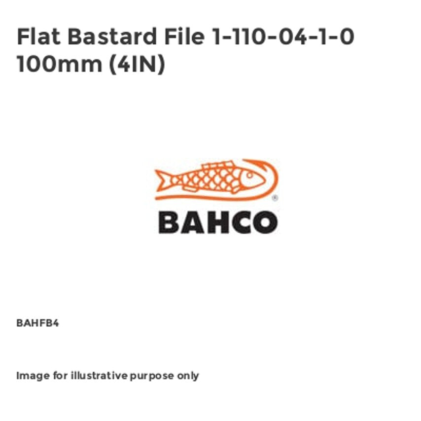 Flat Bastard File 1-110-04-1-0 100mm (4IN)