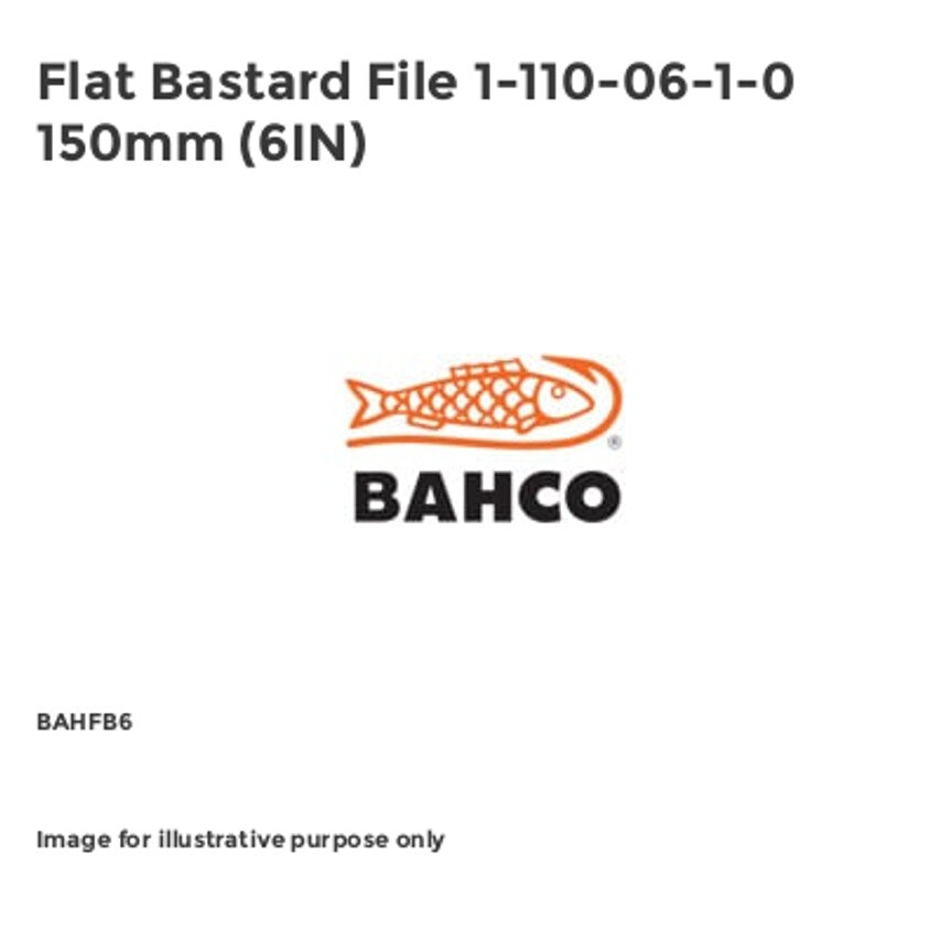 Flat Bastard File 1-110-06-1-0 150mm (6IN)