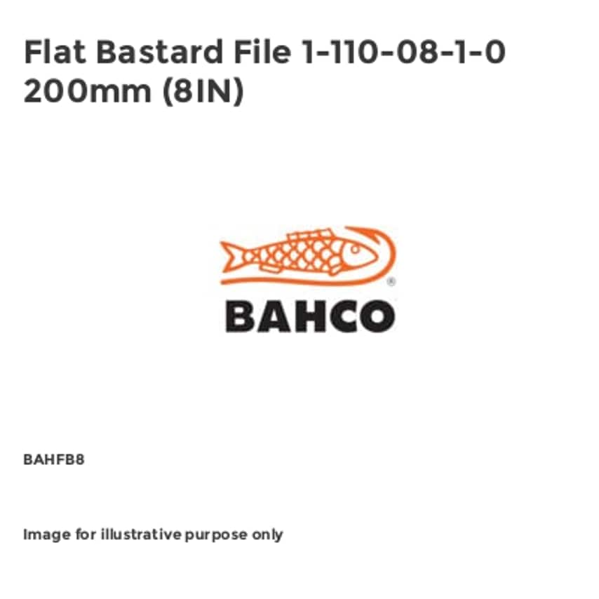 Flat Bastard File 1-110-08-1-0 200mm (8IN)
