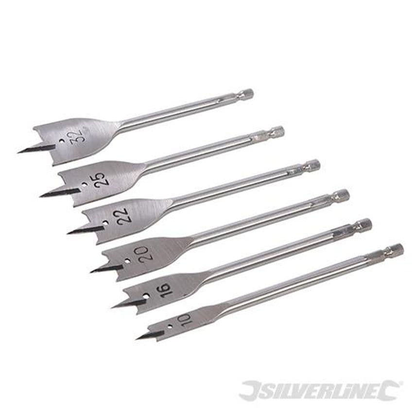 Flat Bit Set 6 Piece 10 - 32mm