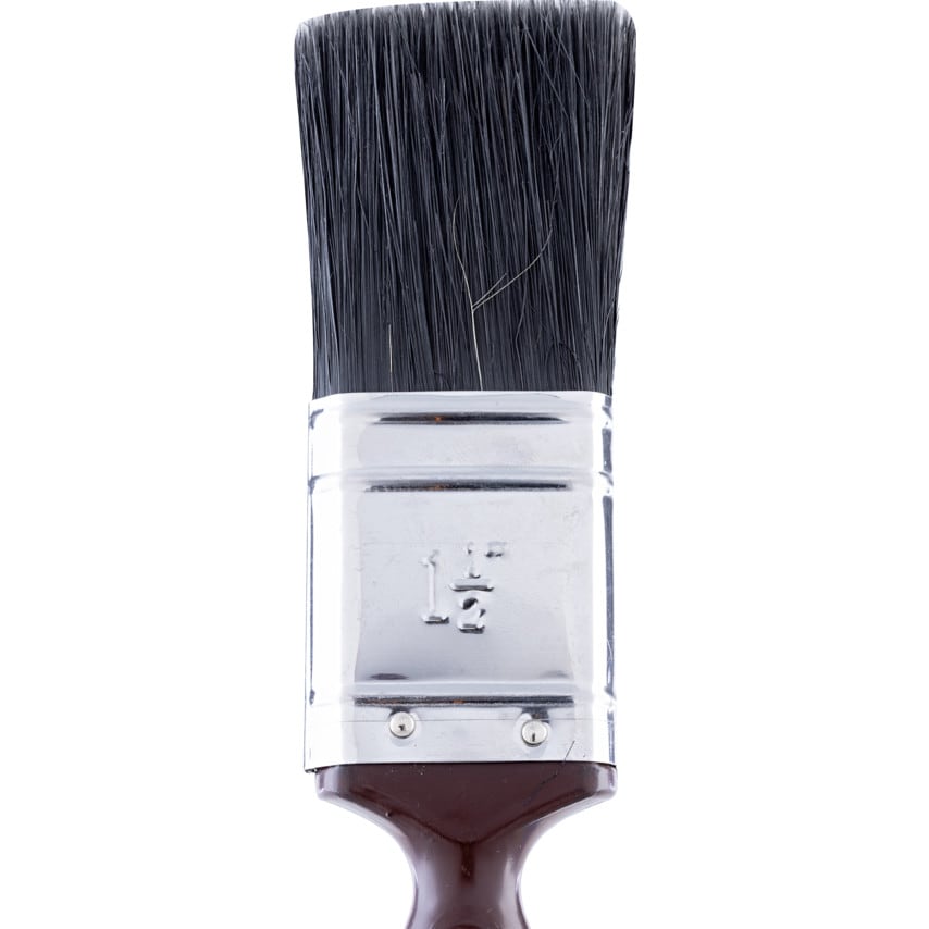 Flat Paint Brush, Natural Bristle, 1 1/2in