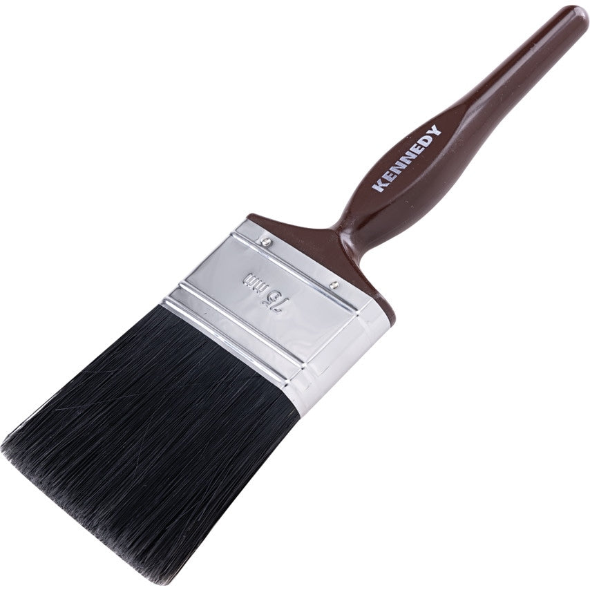 Flat Paint Brush, Natural Bristle, 3in