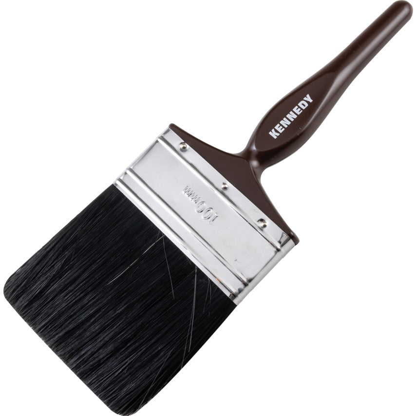Flat Paint Brush, Natural Bristle, 4in